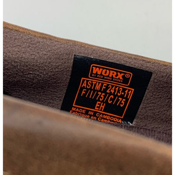 Red Wing Worx Womens 6 M Brown Slip on Leather Clog Support Cushion Steel Toe - Picture 9 of 13